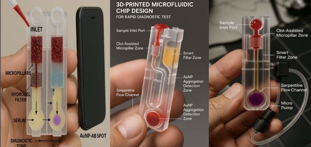 Microfluidic 3D Printed Chips